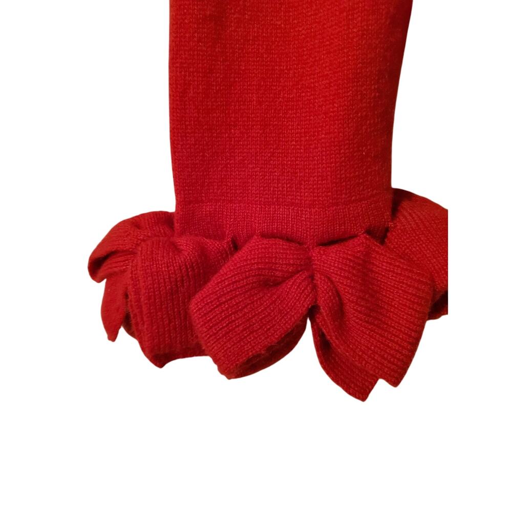 Red Ruffled Women's Sweater - Picture 2 of 6